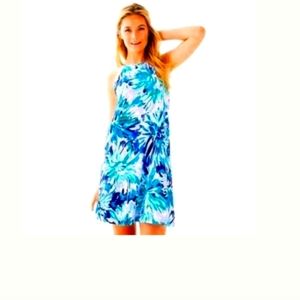 Lily pulitzer dress with keyhole back fringe tussle tie nwot